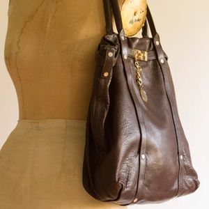 Lanvin Brown Soft Lambskin Tote Bag